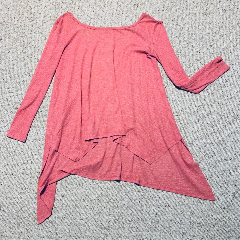 Free People Low Back Coral Sweater